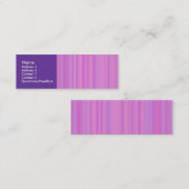 Carte De Visite Mini Lignes rose pourpre (Devant / Derrière)