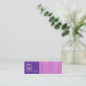 Carte De Visite Mini Lignes rose pourpre (Debout devant)