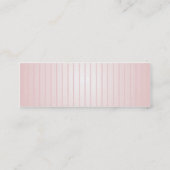 Carte De Visite Mini Lignes roses - maigres (Dos)