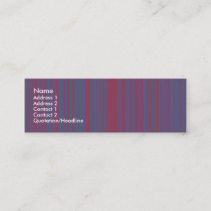 Carte De Visite Mini Lignes rouges foncées et bleues