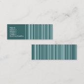 Carte De Visite Mini Lignes vertes (Devant / Derrière)