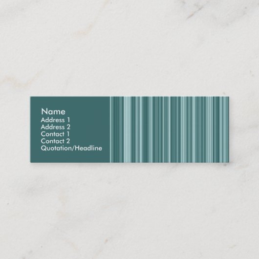 Carte De Visite Mini Lignes vertes (Devant)