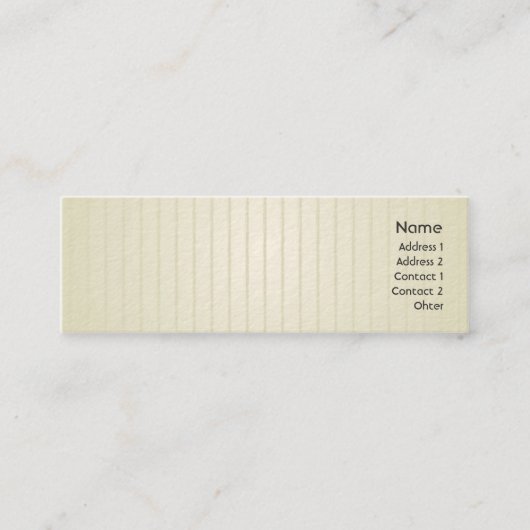 Carte De Visite Mini Lignes Vertes - maigres (Devant)