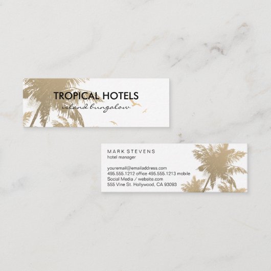 Carte De Visite Mini L'île tropicale (Devant / Derrière)