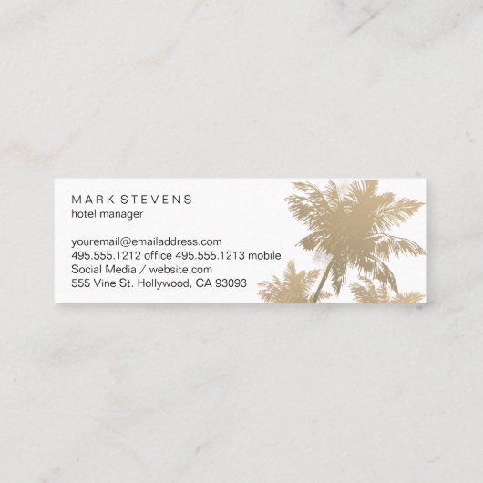 Carte De Visite Mini L'île tropicale (Dos)