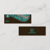 Carte De Visite Mini L'Inde ! Teal • Profilecard (Devant / Derrière)