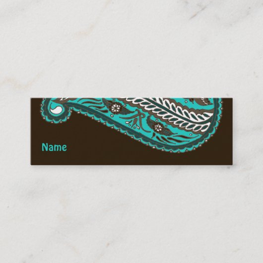 Carte De Visite Mini L'Inde ! Teal • Profilecard (Devant)