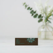 Carte De Visite Mini L'Inde ! Teal • Profilecard (Debout devant)