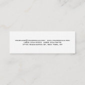 Carte De Visite Mini Linen Slim Spécial Unique Moderne Professionnel (Dos)