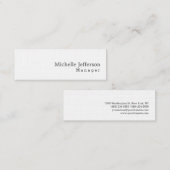 Carte De Visite Mini Linge Élégant Unique Et Design Simple (Devant / Derrière)