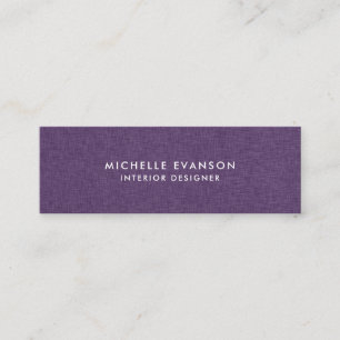 Carte De Visite Mini Linge minimaliste Plum Purple Simple