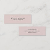Carte De Visite Mini Linge rose pâle Joli professionnel (Devant / Derrière)