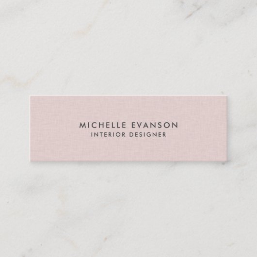 Carte De Visite Mini Linge rose pâle Joli professionnel (Devant)