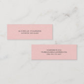 Carte De Visite Mini Linge rose simple et élégant professionnel (Devant / Derrière)
