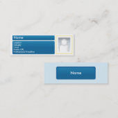 Carte De Visite Mini LinkedIn foncé - maigre (Devant / Derrière)