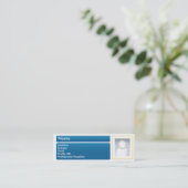 Carte De Visite Mini LinkedIn foncé - maigre (Debout devant)