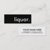Carte De Visite Mini liqueur. (Devant / Derrière)