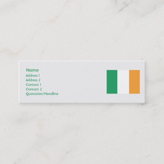 Carte De Visite Mini L'Irlande - maigre (Devant)