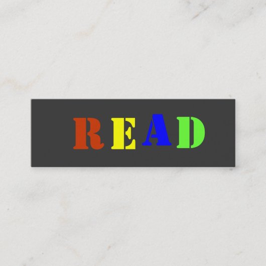 Carte De Visite Mini LISEZ le signet pour customiser (Devant)