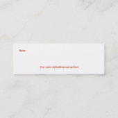 Carte De Visite Mini LISEZ le signet pour customiser (Dos)