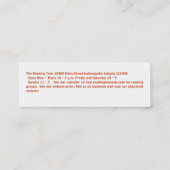 Carte De Visite Mini LISEZ le signet pour customiser (Dos)