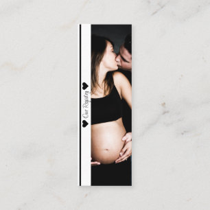 Carte De Visite Mini Liste de naissance minimale pour une baby shower a