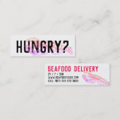 Carte De Visite Mini Livraison moderne impressionnante de fruits de mer (Devant / Derrière)