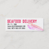 Carte De Visite Mini Livraison moderne impressionnante de fruits de mer (Dos)