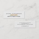 Carte De Visite Mini Livre ouvert Tutor (Devant / Derrière)