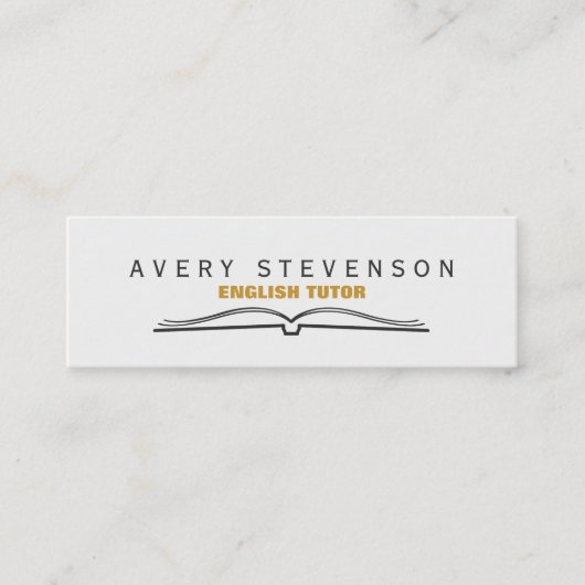 Carte De Visite Mini Livre ouvert Tutor (Devant)