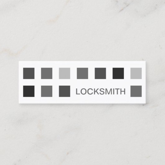 Carte De Visite Mini LOCKSMITH (carrés mod) (Devant)