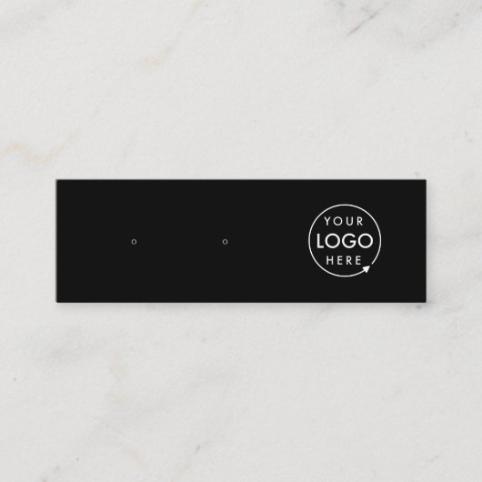 Carte De Visite Mini Logo Black Stud Elevage Bijoux Display Card (Devant)