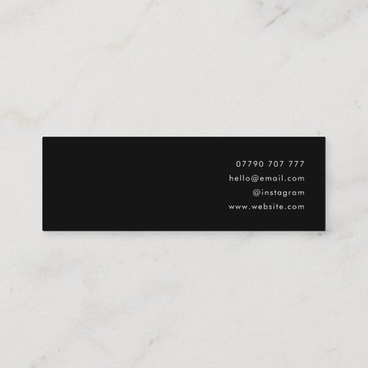 Carte De Visite Mini Logo Black Stud Elevage Bijoux Display Card (Dos)