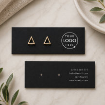 Logo Black Stud Elevage Bijoux Display Card
