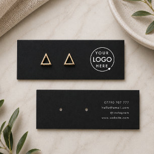 Carte De Visite Mini Logo Black Stud Elevage Bijoux Display Card