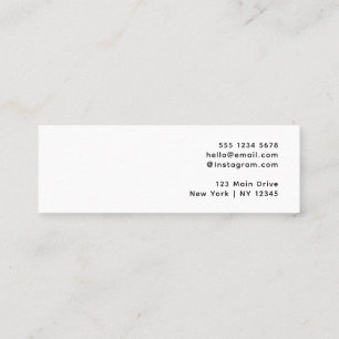 Carte De Visite Mini Logo Blanc Personnalisation de Bijoux de Marque