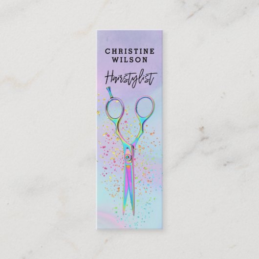 Carte De Visite Mini logo ciseaux coiffeur (Devant)