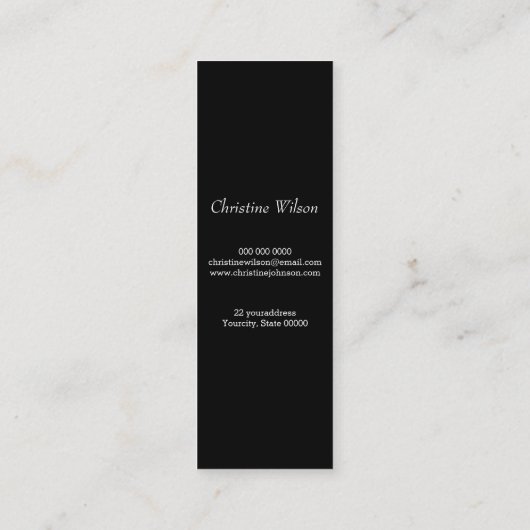 Carte De Visite Mini logo ciseaux coiffeur (Dos)