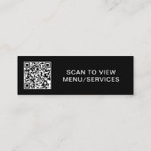 Carte De Visite Mini Logo commercial de code QR simple (Dos)