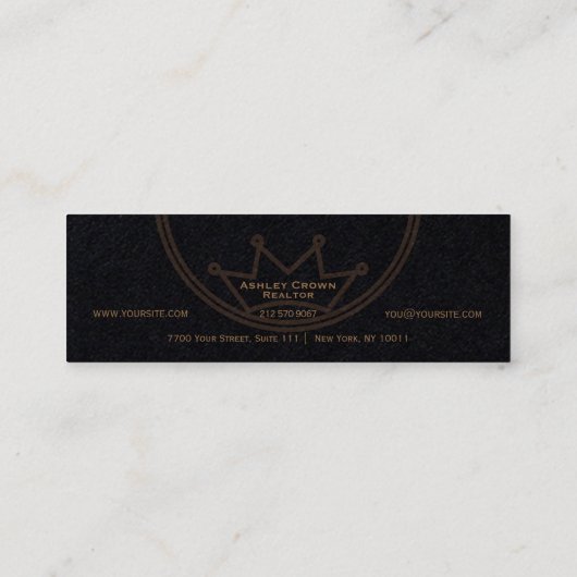 Carte De Visite Mini Logo couronne circulaire (Dos)