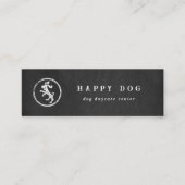 Carte De Visite Mini Logo de chien de danse rustique (Devant)