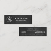 Carte De Visite Mini Logo de chien de danse rustique (Devant / Derrière)