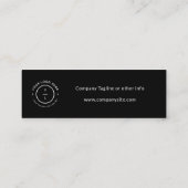 Carte De Visite Mini Logo de l'activité moderne Black Drink Voucher (Dos)