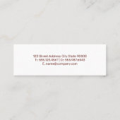 Carte De Visite Mini Logo de l'éducation (Dos)