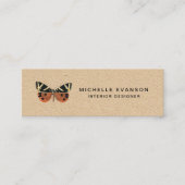 Carte De Visite Mini Logo de papillon rustique simple (Devant)