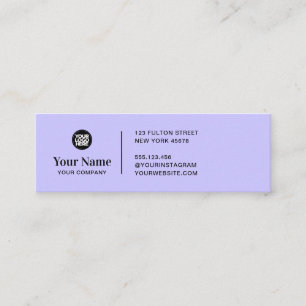 Carte De Visite Mini Logo de petite entreprise personnalisé simple mode