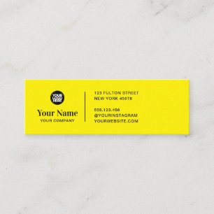 Carte De Visite Mini Logo de petite entreprise personnalisé simple mode