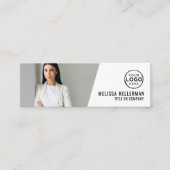 Carte De Visite Mini Logo de photo de code QR professionnel (Devant)