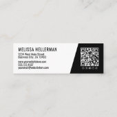 Carte De Visite Mini Logo de photo de code QR professionnel (Dos)