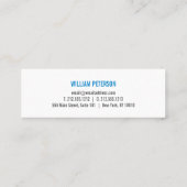 Carte De Visite Mini Logo de plomberie professionnelle avec goutte et o (Dos)